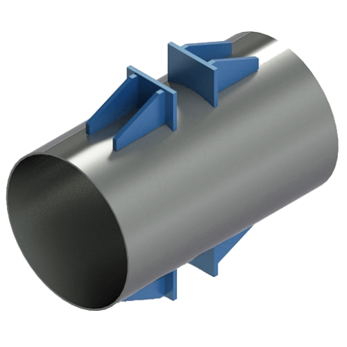 Опора неподвижная лобовая двухупорная усиленная Т6.32 1220х11х400х1504х500 мм Серия 4.903-10 Выпуск 4