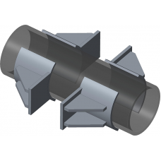 Опора неподвижная двухупорная усиленная для тепловых сетей ТС-662.00.00 219х120х137х432 мм Серия 5.903-13 выпуск 7-95 15,7 кг