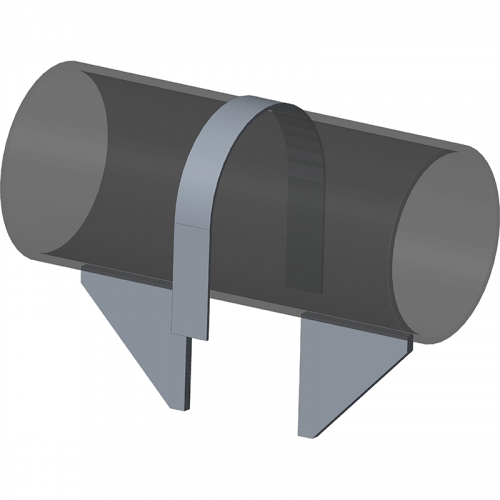 Опора неподвижная хомутовая для тепловых сетей ТС-659.00.00-02 45х25х75 мм Серия 5.903-13 выпуск 7-95 0,4 кг