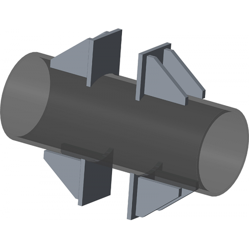 Опора неподвижная двухупорная для тепловых сетей ТС-660.00.00 76х50х106х210 мм Серия 5.903-13 выпуск 7-95 1,12 кг