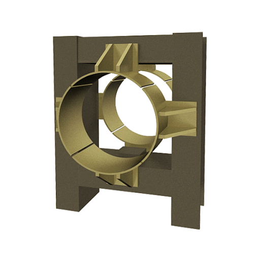 Опора неподвижная четырехупорная усиленная стальная для тепловых сетей ТС-664.00.00 426х160х200х666 мм Серия 5.903-13 выпуск 7-95 74,2 кг