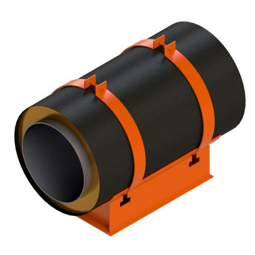 Опора скользящая хомутовая для труб в ППУ изоляции 313.ТС-008.011 426х560 мм Серия 313.ТС-008.000