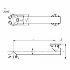 Закладная деталь фундамента ЗА-30/12/Д540-0,94-хц 30х12х640 для анкерных закладных 94 кг